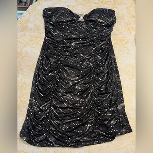 Sparkly Sequin Strapless Mini-Dress